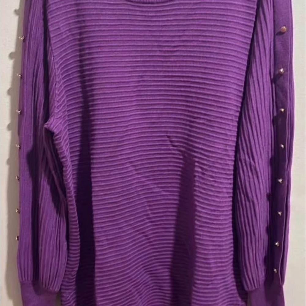 Women’s Liz Claiborne Crew Neck Long Sleeve Blouse Sweater Size M